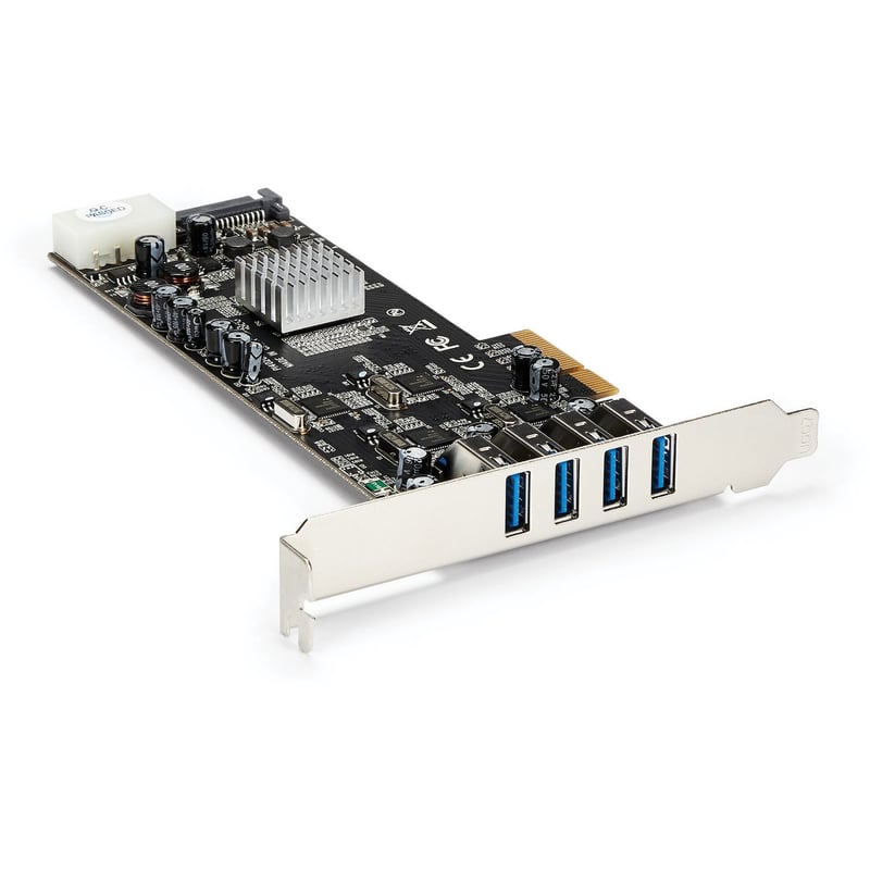 StarTech.com 4 Port PCI Express (PCIe) SuperSpeed USB 3.0 Card Adapter w/ 4 Dedicated 5Gbps Channels - UASP - SATA/LP4 Power - Thumbnail 1