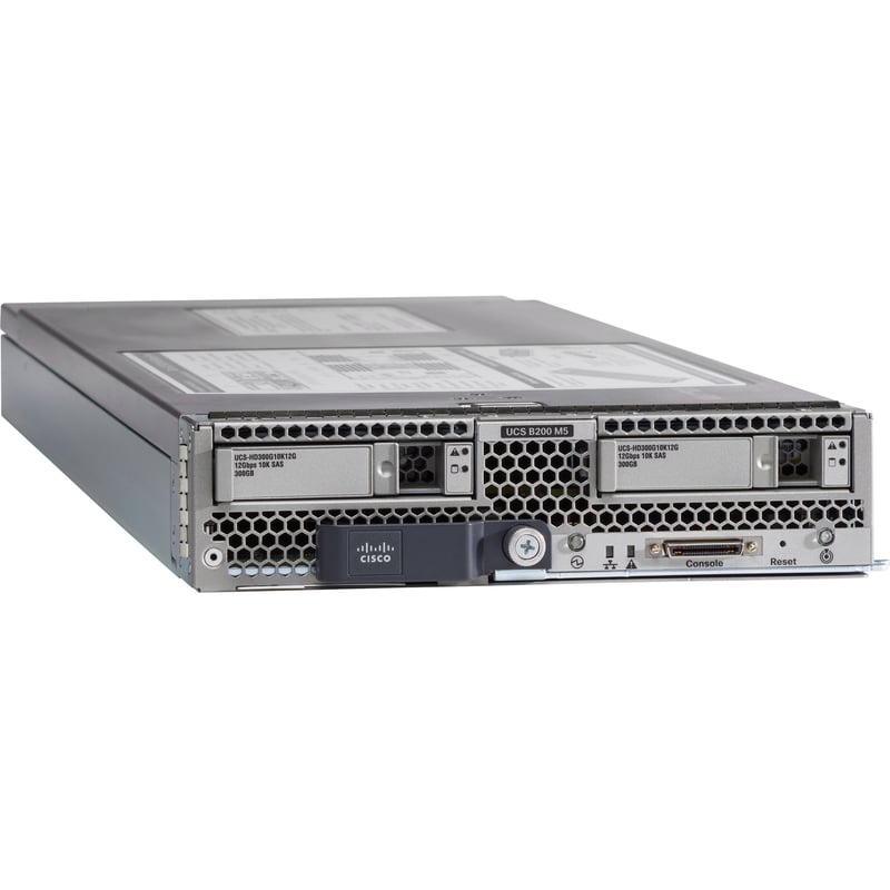 Cisco B200 M5 Blade Server - 2 x Intel Xeon Gold 6128 Hexa-core (6 Core) 3.40 GHz - 192 GB Installed DDR4 SDRAM - Serial ATA, 12Gb/s SAS Controller - 2 Processor Support - 3 TB RAM Support - 10 Gigabit Ethernet - Matrox G200e 8 MB Graphic Card 6X32GB - Thumbnail 1