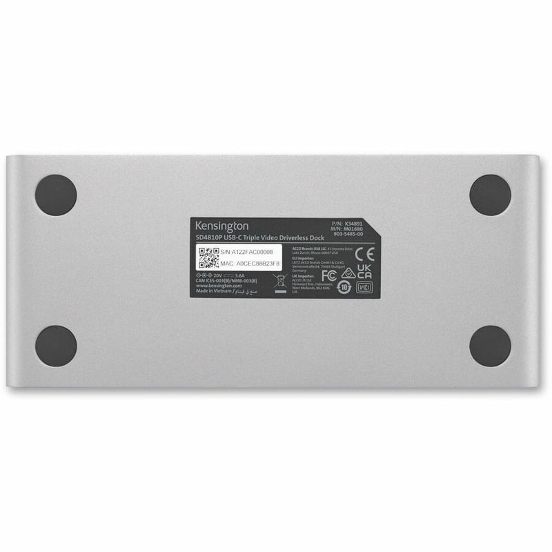 Kensington SD4810P USB-C 5Gbps Triple Video Driverless Dock - Thumbnail 5