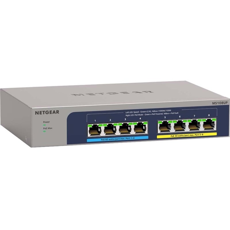 Netgear 8-port Ultra60 PoE++ Multi-Gigabit (2.5G) Ethernet Plus Switch - Thumbnail 3