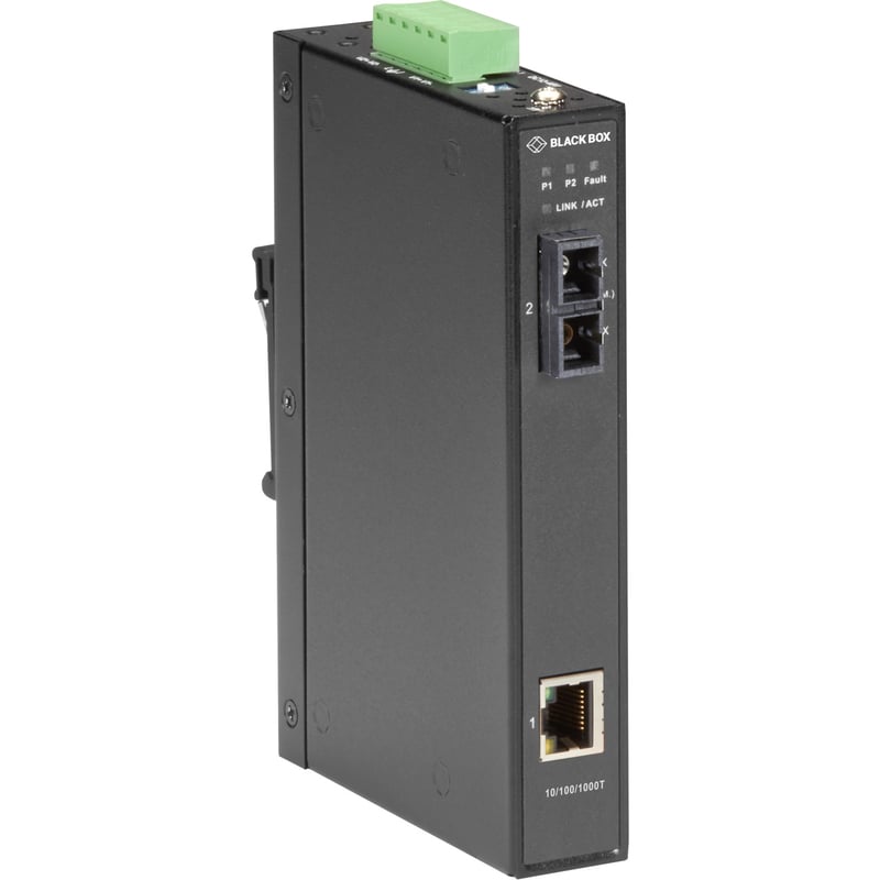 Black Box LGC280 Series Gigabit Industrial Media Converter - Single-Mode SC - Thumbnail 1