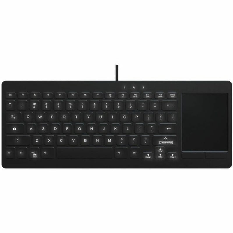 BLACK, 78 KEY, WHITE BACKLIT, LOW PROFILE, USB, TOUCHPAD