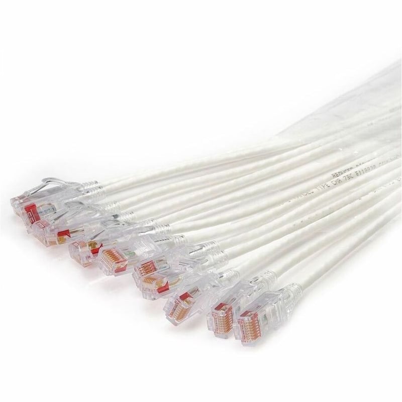 Ortronics EZ Patch Flat Pack Reduced Diameter CAT6 7ft, 24 Pack, White - Thumbnail 2