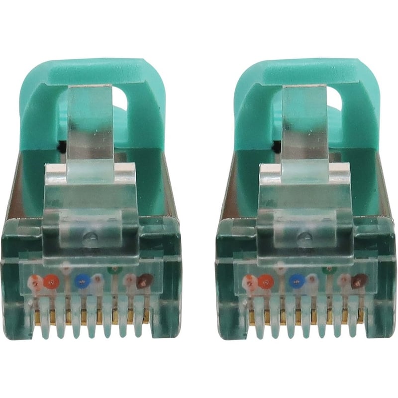 Eaton Tripp Lite Series Cat6a 10G Snagless Shielded Slim STP Ethernet Cable (RJ45 M/M), PoE, Aqua, 3 ft. (0.9 m) - Thumbnail 4
