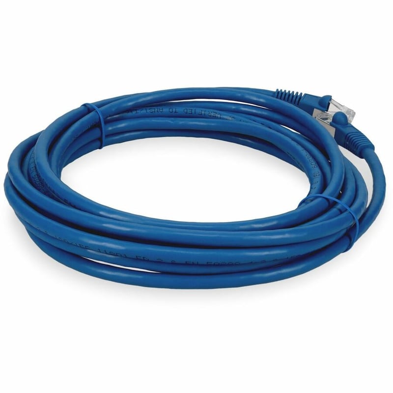 AddOn 15ft RJ-45 (Male) to RJ-45 (Male) Blue Cat7 STP Flexible PVC Copper Patch Cable - Thumbnail 5