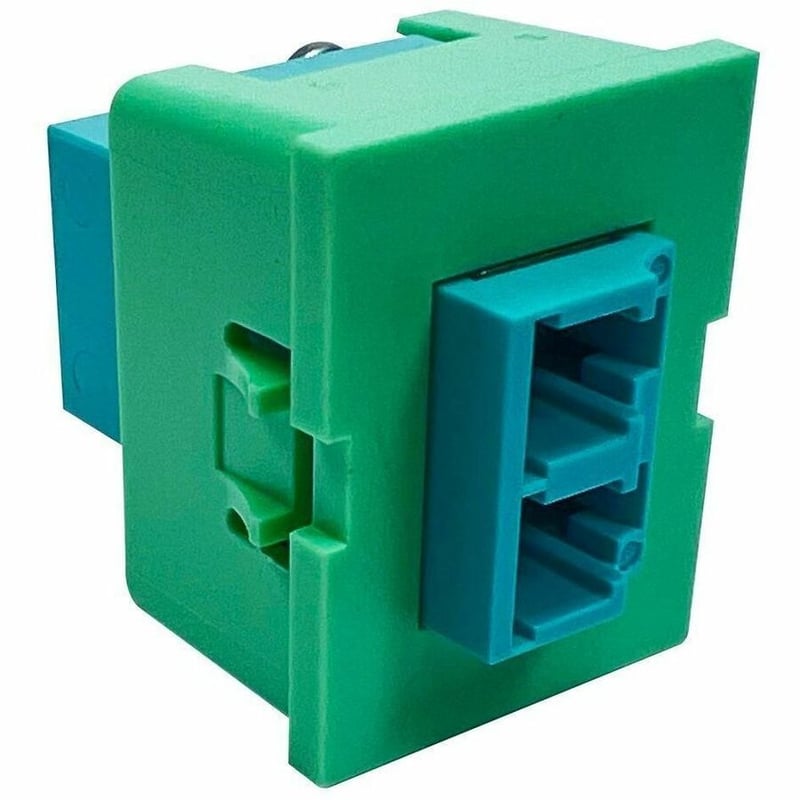 Ortronics TracJack Module, 1-LC Duplex, OM3/4, Aqua adapter, Light Green Housing - Thumbnail 4