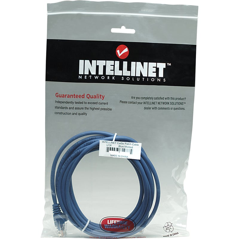 Intellinet Network Solutions Cat5e UTP Network Patch Cable, 50 ft (15.0 m), Blue - Thumbnail 5