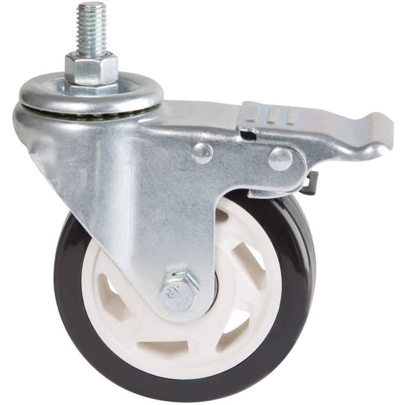 Tripp Lite by Eaton Locking Caster Kit for Rolling TV/Monitor Carts - Heavy Duty Swivel 4 in. Diameter 4 Casters - Thumbnail 2