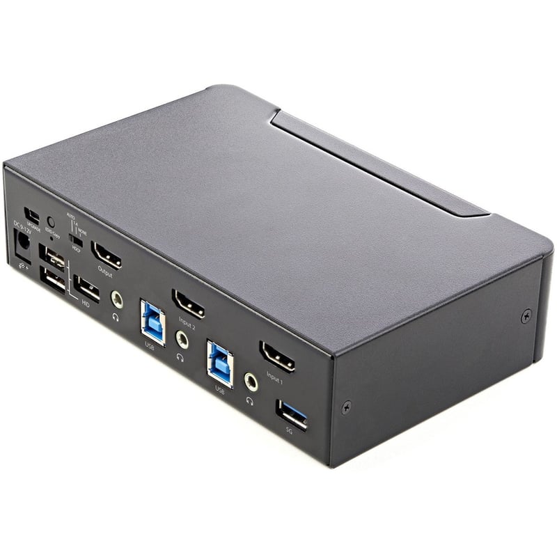 StarTech.com 2 Port HDMI KVM Switch 4K 60Hz UHD HDR, HDMI 2.0 Single Monitor, 2 Port USB 3.0 Hub, 4x USB HID, Audio, Hotkey Switching, TAA - Thumbnail 2