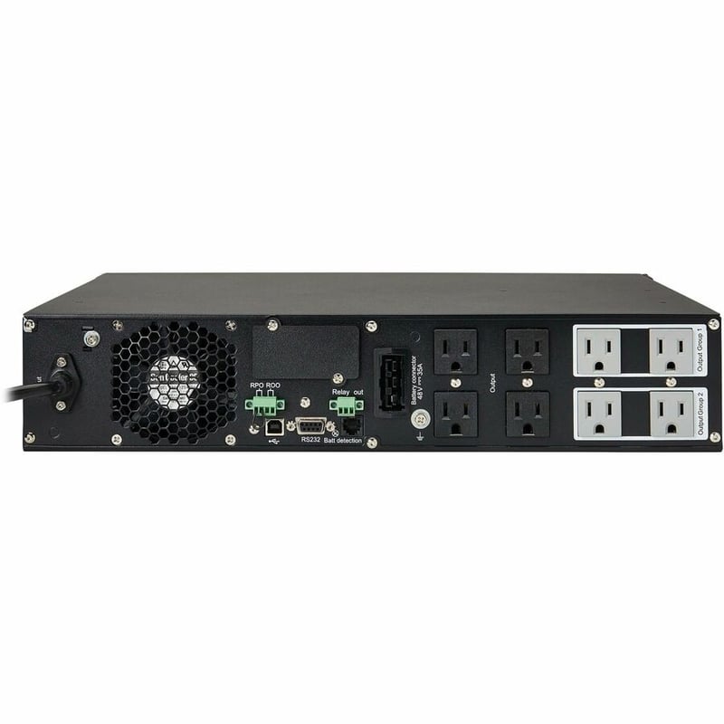 Eaton Tripp Lite Series SmartOnline 1500VA 1350W 120V Double-Conversion Sine Wave UPS - 8 Outlets, Extended Run, Network Card Option, LCD, USB, DB9, 2U Rack/Tower Battery Backup - Thumbnail 5