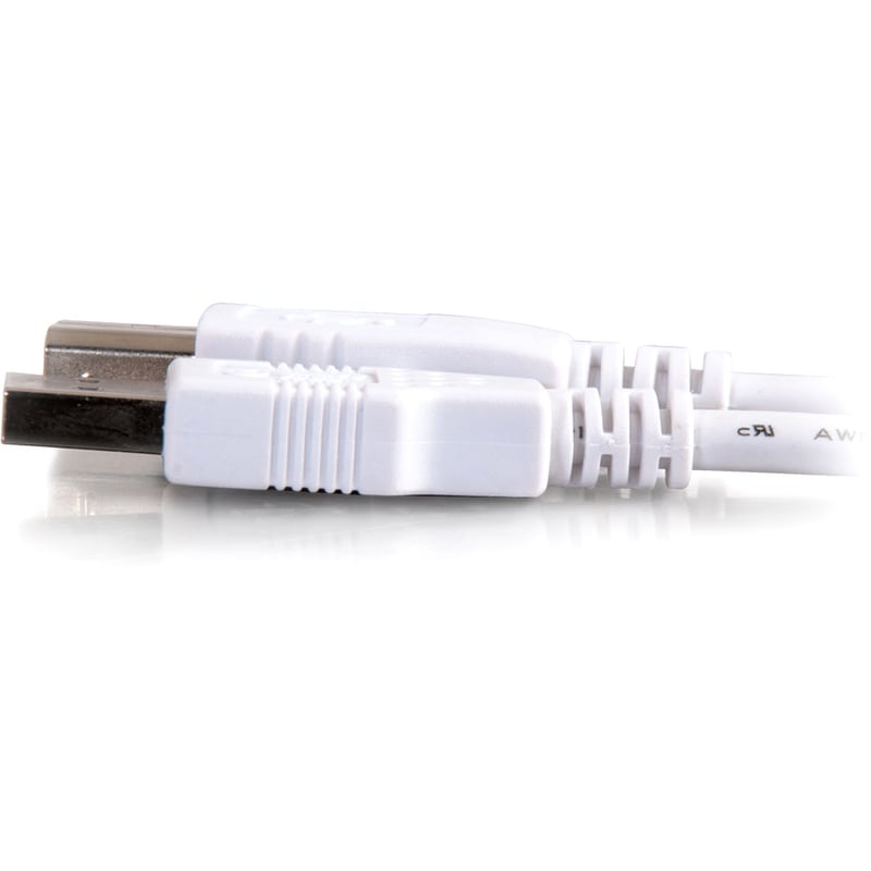 C2G 16.4ft USB to USB B Cable - USB A to USB B - USB 2.0 - White - M/M - Thumbnail 3