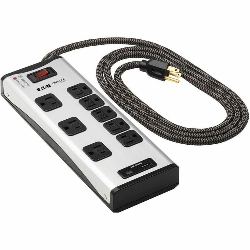 Tripp Lite by Eaton 8-Outlet Surge Protector with 1 USB-A and 1 USB-C (3.9A Shared) - 8 ft. Cord 2100 Joules Metal Housing - Thumbnail 4