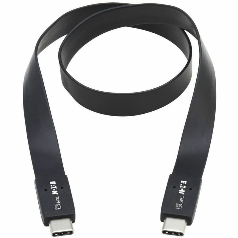 Tripp Lite by Eaton USB-C Flat Cable (M/M) - USB 3.2 Gen 2 (10 Gbps) Thunderbolt 3 Compatible 3 ft. (0.91 m) - Thumbnail 2