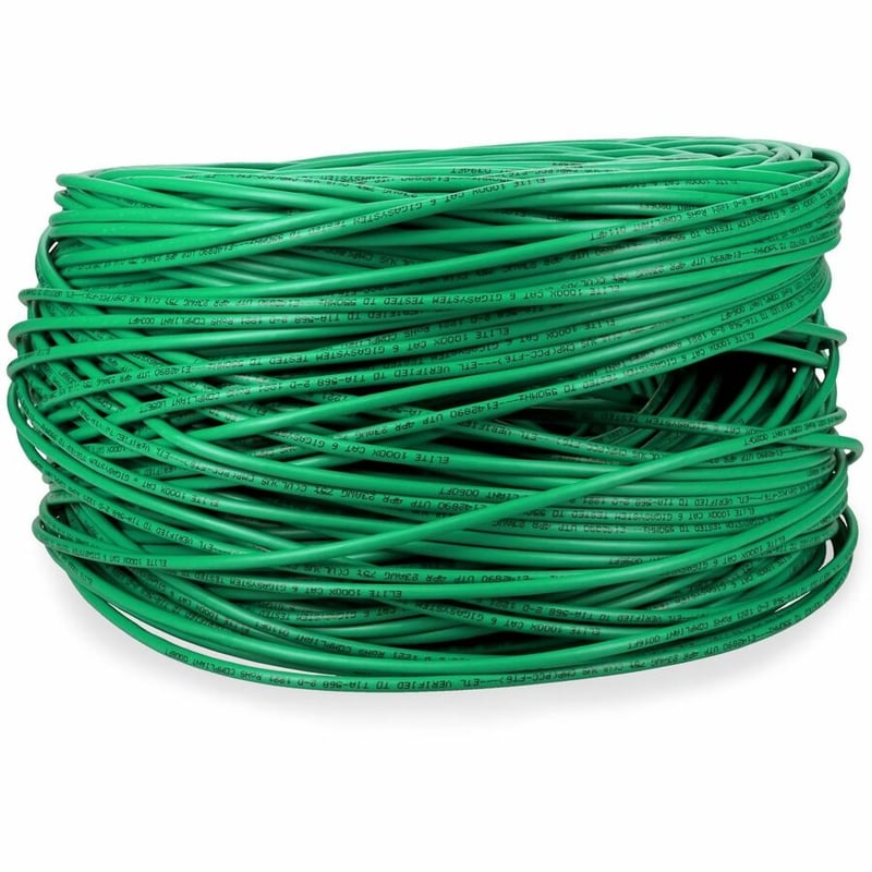 AddOn 1000ft Non-Terminated Green CAT 6 Plenum-Rated Bulk Cable TAA - Thumbnail 3