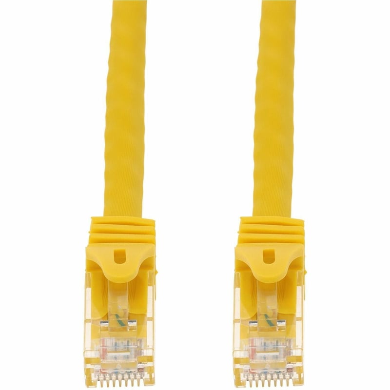 AddOn 7ft Yellow CAT 6 PVC Ethernet Cable Snagless Easy Boot RJ-45 M/M - Thumbnail 1