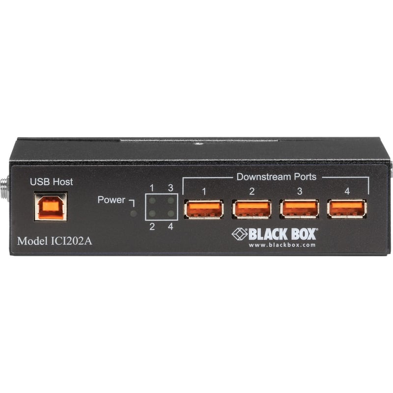 Black Box Industrial USB 2.0 Hub with Isolation - 4-Port - Thumbnail 2