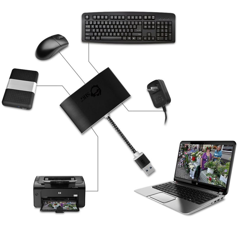 SIIG SuperSpeed USB 3.0 4-Port Powered Hub - Thumbnail 5
