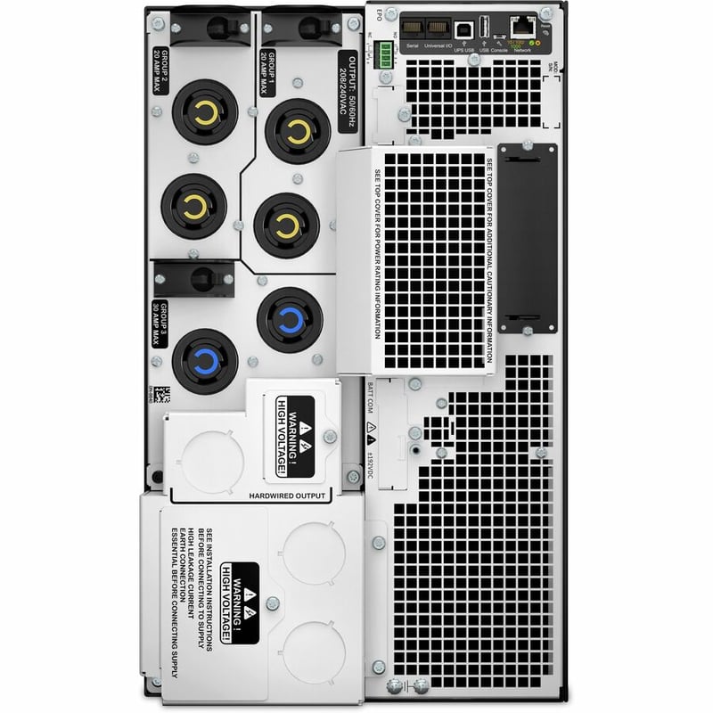 APC Smart-UPS On-Line, 8kVA/8kW, Tower, 208V, 6x L6-30R NEMA outlets, Network Card+SmartSlot, Extended runtime, W/O rail kit - Thumbnail 4