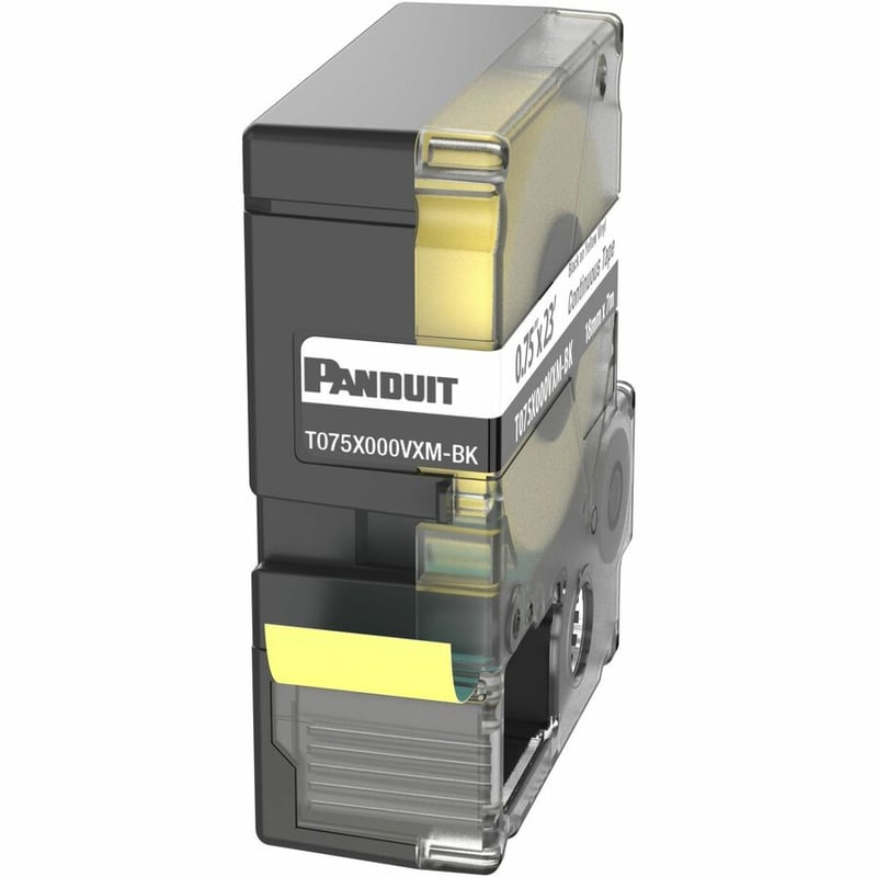 Panduit PXE T075X000VXM-BK MP Printer Cont. Tape, Safety & ID, Vinyl, Blk/Ylw, .75" W - Thumbnail 3