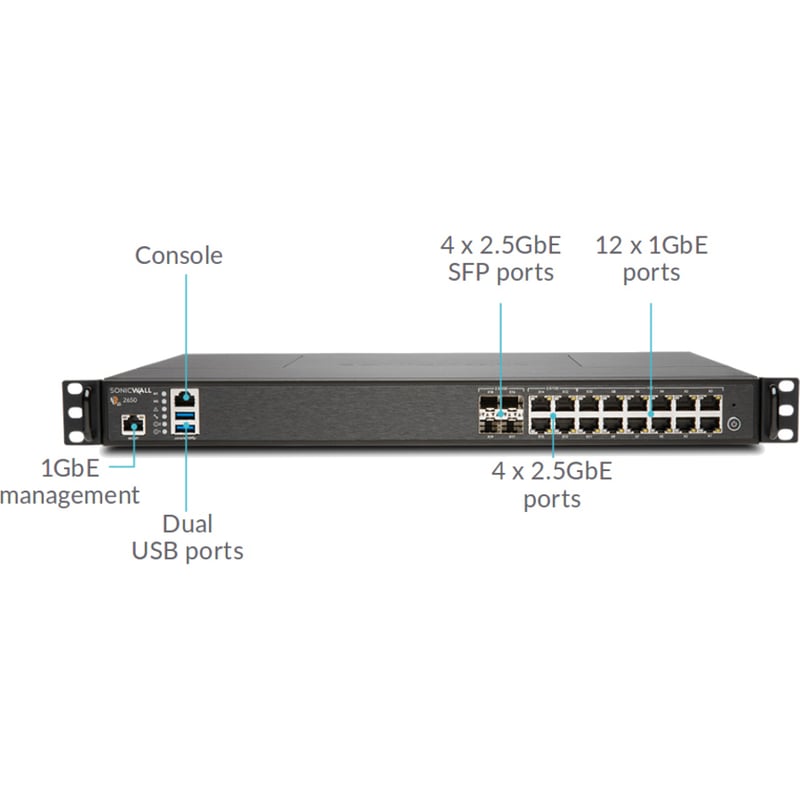 SonicWall NSA 2650 Network Security/Firewall Appliance - Thumbnail 2