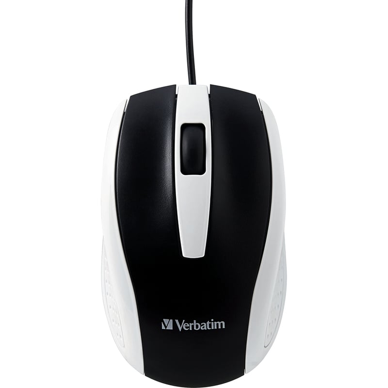 Verbatim Corded Notebook Optical Mouse - White - Thumbnail 4