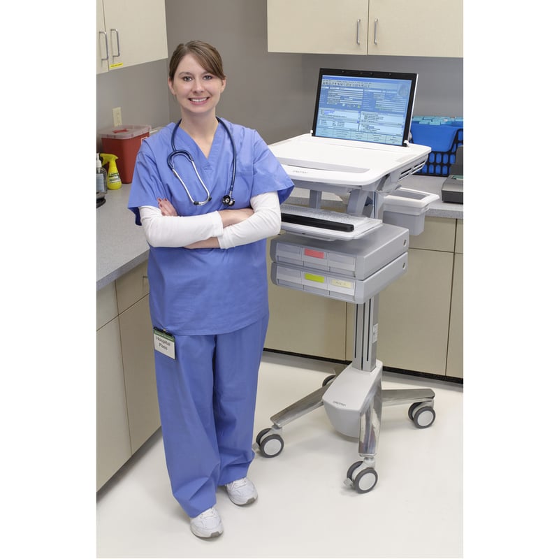 Ergotron StyleView Cart with LCD Arm, 1 Drawer - Thumbnail 2