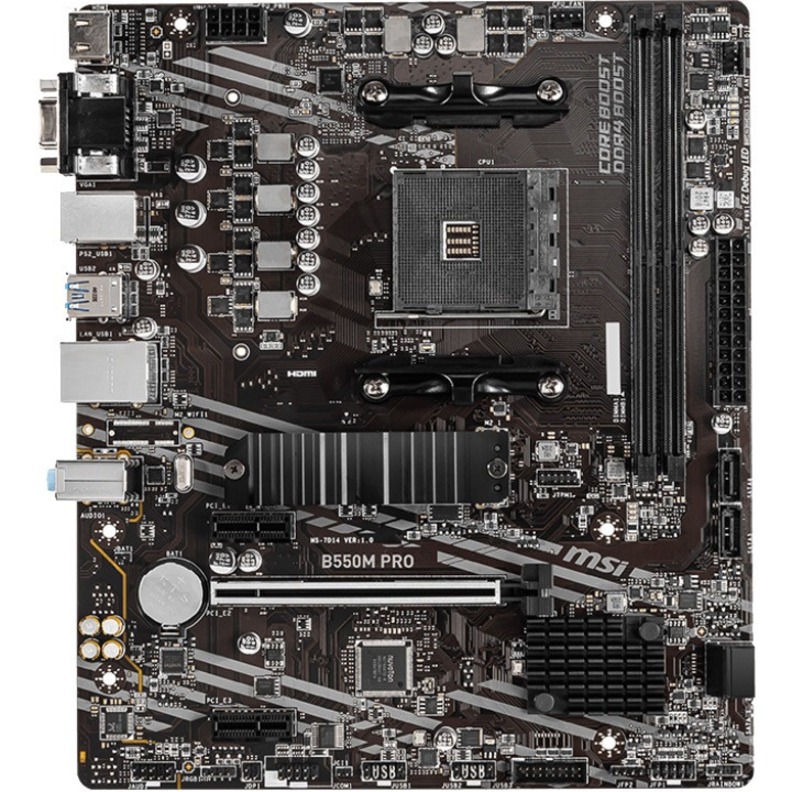 MSI B550M PRO Desktop Motherboard - AMD B550 Chipset - Socket AM4 - Micro ATX - Thumbnail 2
