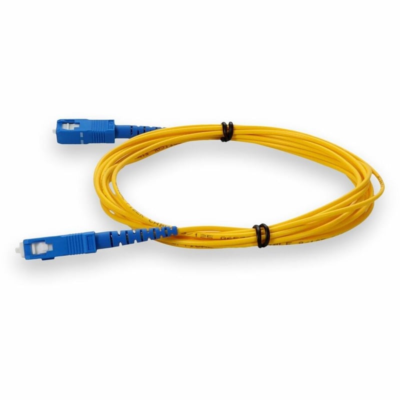 AddOn 3m SC to SC Yellow OS2 Simplex OFNR (Riser-Rated) TAA SMF Fiber Patch Cable - Thumbnail 2