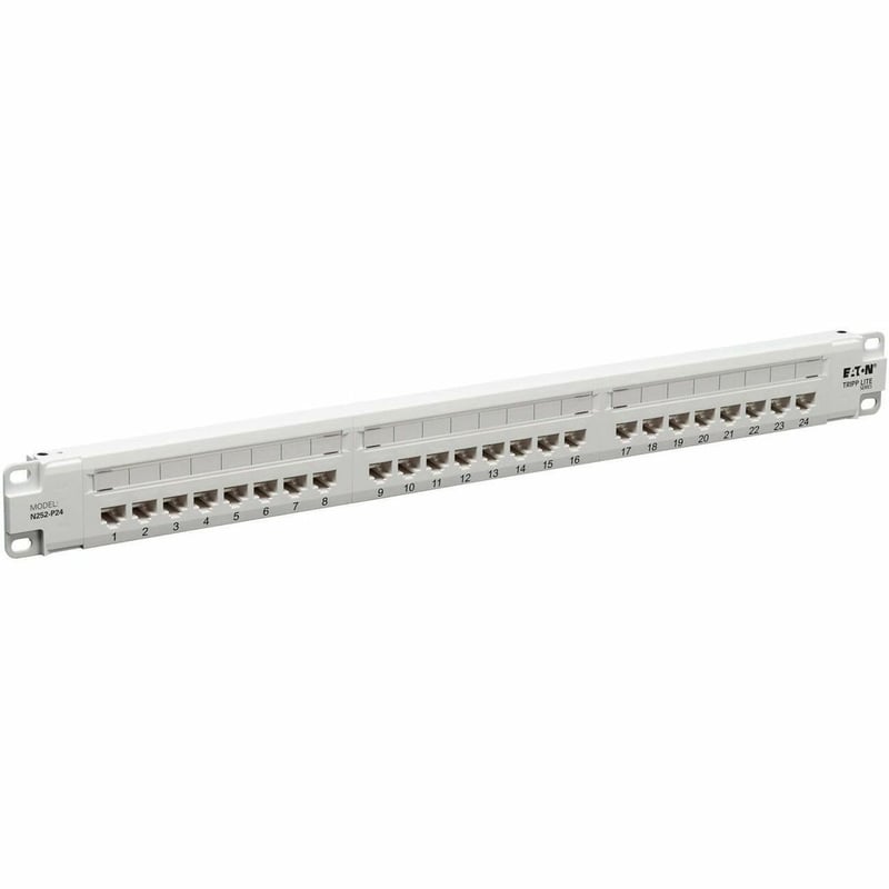CAT6 PATCH PANEL 24-PORT 4PPOE 110/KRONE 568A/B RJ45 GBE 1U TAA - Thumbnail 1