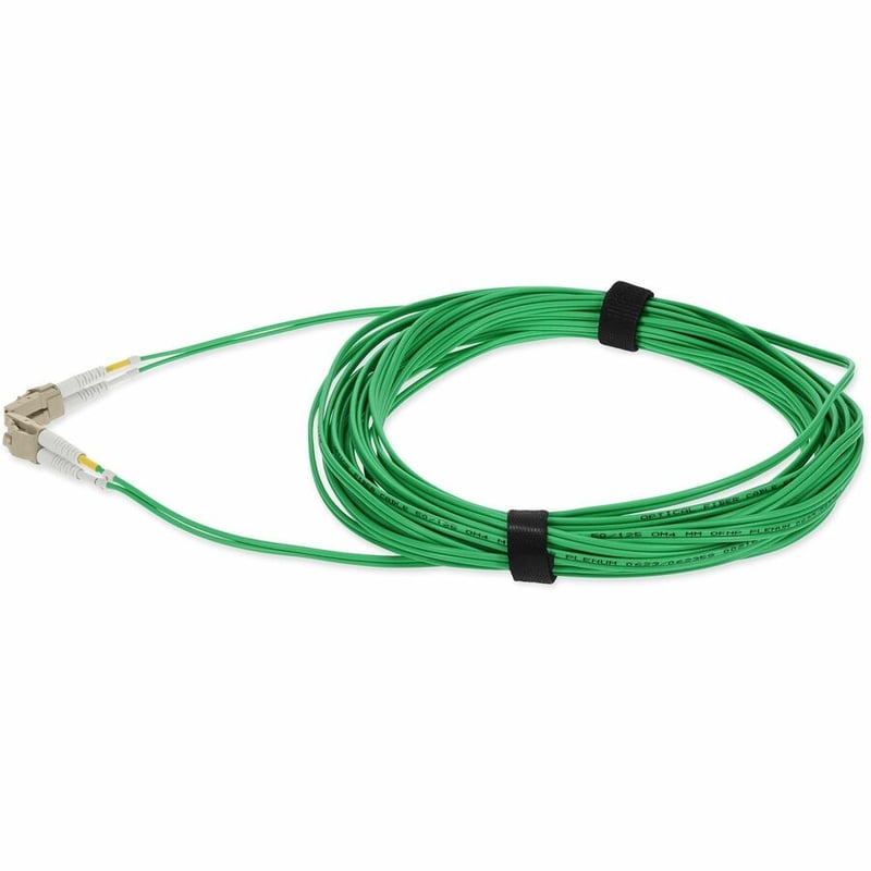 AddOn 2m LC to LC Green OM4 Duplex OFNP (Plenum-Rated) Fiber Patch Cable - Thumbnail 2