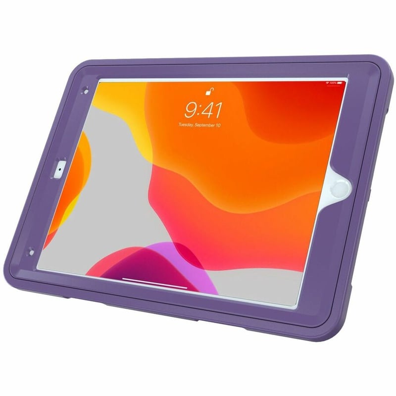 CTA Digital Protective Case with Build in 360Ã&deg; Rotatable Grip Kickstand for iPad 7th/ 8th/ 9th Gen 10.2, iPad Air 3, iPad Pro 10.5, Purple - Thumbnail 2