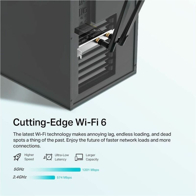 TP-Link Archer TX20E - AX1800 Dual Band Wi-Fi 6 Bluetooth 5.2 PCI Express Adapter - Thumbnail 3