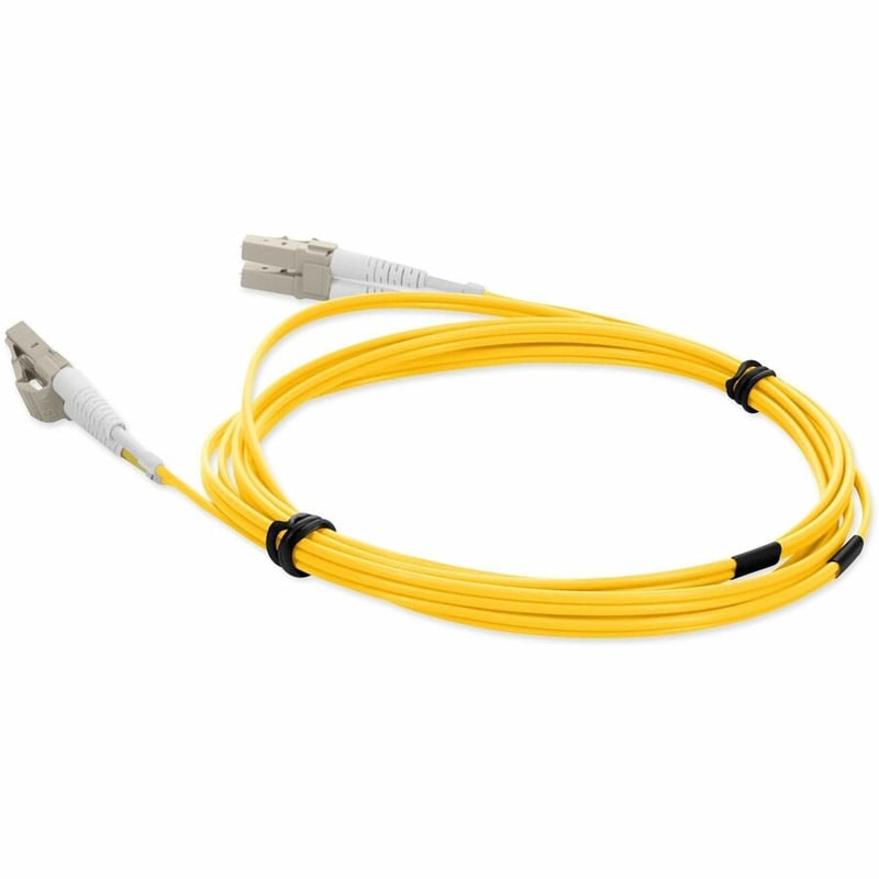 AddOn 1m LC to LC Yellow OM1 Duplex OFNR (Riser-Rated) TAA MMF Fiber Patch Cable - Thumbnail 3