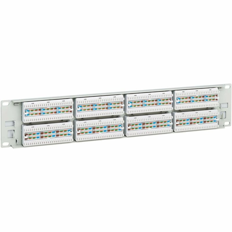 Eaton Tripp Lite Series 48-Port Cat6 Patch Panel - 4PPoE Compliant, 110/Krone, 568A/B, RJ45 Ethernet, 2U Rack-Mount, White, TAA - Thumbnail 4