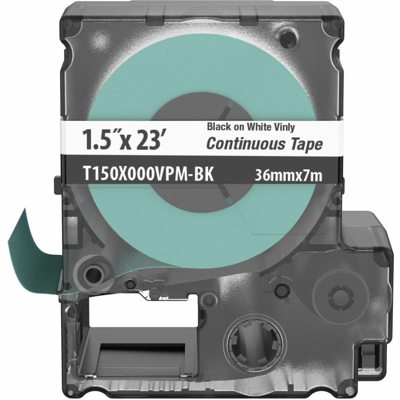 Panduit PXE T150X000VPM-BK MP Printer Cont. Tape, Safety & ID, Vinyl, Blk/Wht, 1.5" W - Thumbnail 1