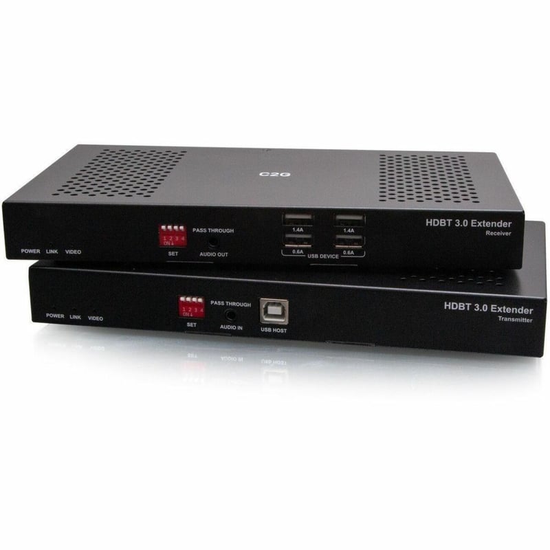 C2G HDMI HDBaseT + USB-B to A + RS232 Over Cat Extender Box TX to Box RX (18Gbps) 4K 60Hz up to 328ft - Thumbnail 1