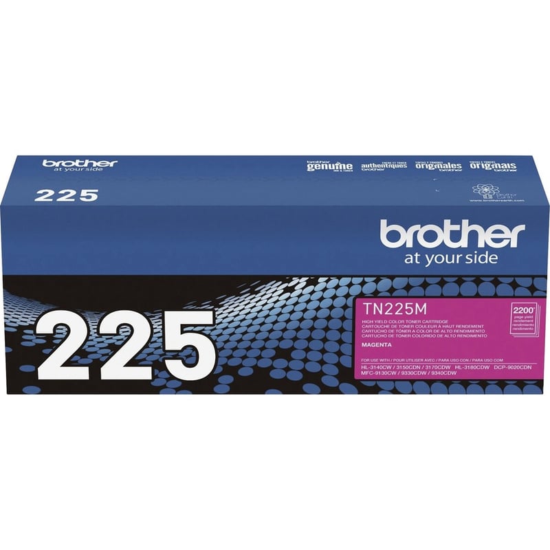 Brother Genuine TN225M High Yield Magenta Toner Cartridge - Thumbnail 2