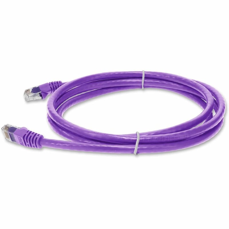 AddOn 10ft Violet CAT 6 PVC Ethernet Cable Snagless Easy Clear Boot TAA RJ-45 M/M - Thumbnail 2
