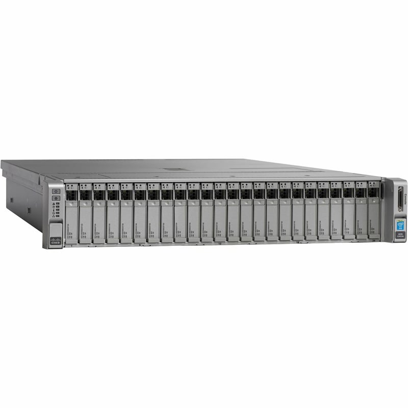 Cisco C240 M4 2U Rack Server - 2 x Intel Xeon E5-2630 v3 2.40 GHz - 128 GB RAM - 12Gb/s SAS, Serial ATA/600 Controller - Thumbnail 1