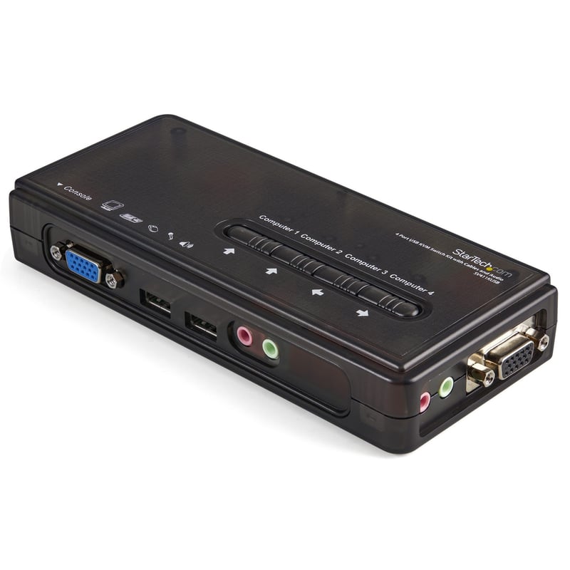 StarTech.com SV411KUSB - KVM / audio switch - USB - 4 ports - 1 local user - Thumbnail 1