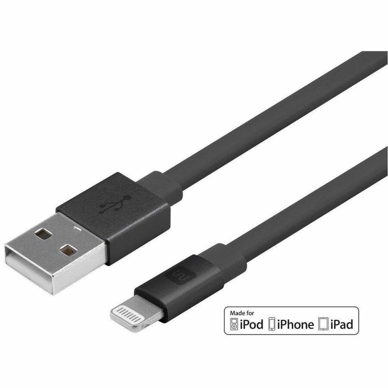 MONOPRICE CABERNET SERIES APPLE MFI CERTIFIED FLAT LIGHTNING TO USB CHARGE AND S - Thumbnail 2