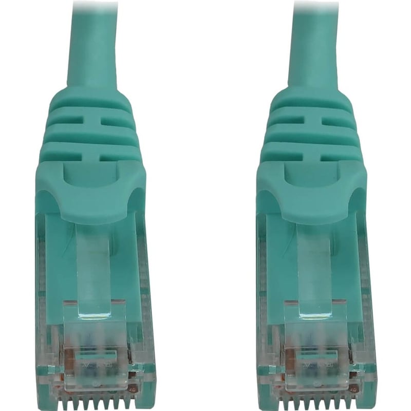 Eaton Tripp Lite Series Cat6a 10G Snagless Molded UTP Ethernet Cable (RJ45 M/M), PoE, Aqua, 6 in. (15 cm) - Thumbnail 4