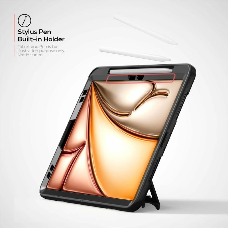 CTA Digital Rugged Carrying Case for 13" Apple iPad Air 13 (2024) Tablet - Thumbnail 5