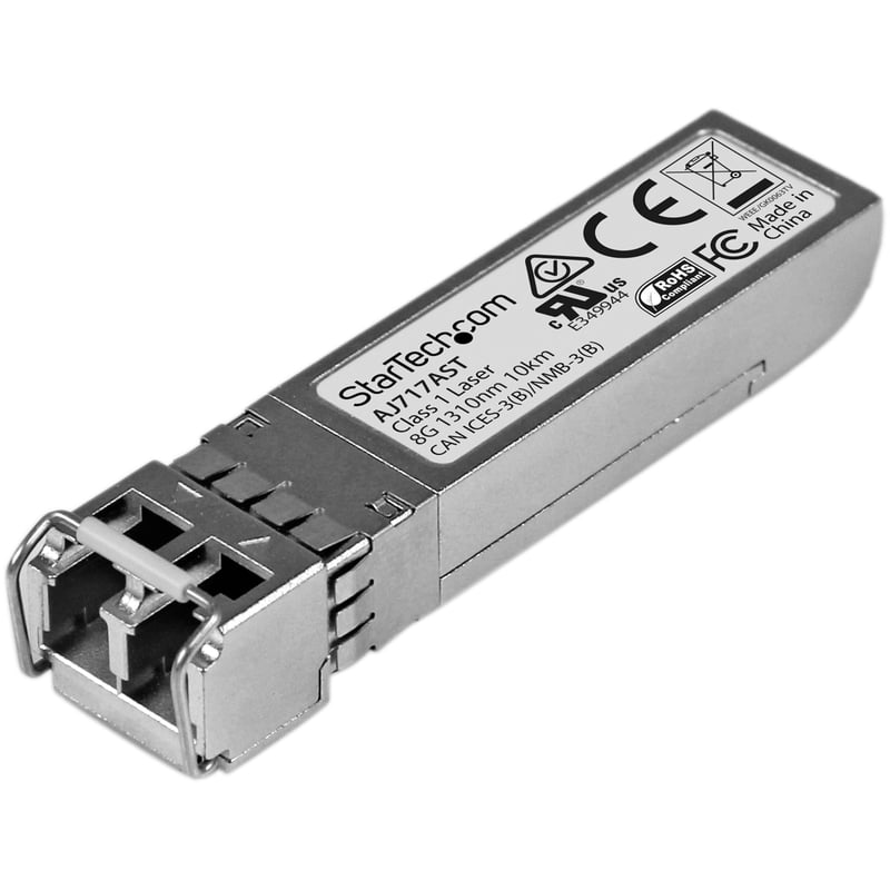 StarTech.com HPE AJ717A Compatible SFP+ Module - 8G Fiber Channel WW - 8GE Gigiabit Ethernet SFP+ 8GbE Single Mode Fiber Transceiver 10km - Thumbnail 1