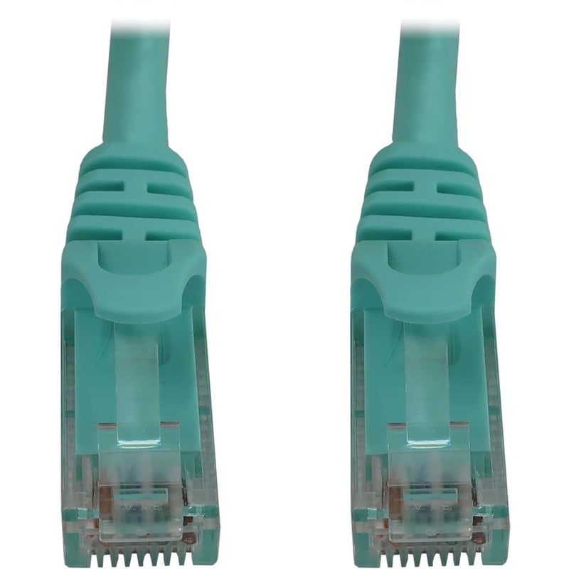 Eaton Tripp Lite Series Cat6a 10G Snagless Molded UTP Ethernet Cable (RJ45 M/M), PoE, Aqua, 2 ft. (0.6 m) - Thumbnail 2
