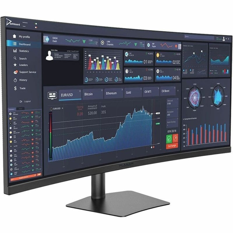 PZN3815Q 38IN CURVED LCD HDMI DP USB-C DC POWER - Thumbnail 4