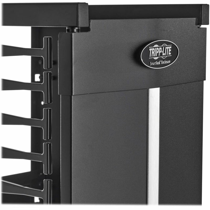 Tripp Lite High-Capacity Vertical Cable Manager - Deep Double Finger Duct with Cover - Double Sided - 12 in. Wide - Black - 7 ft. (2.2 m) - Thumbnail 3