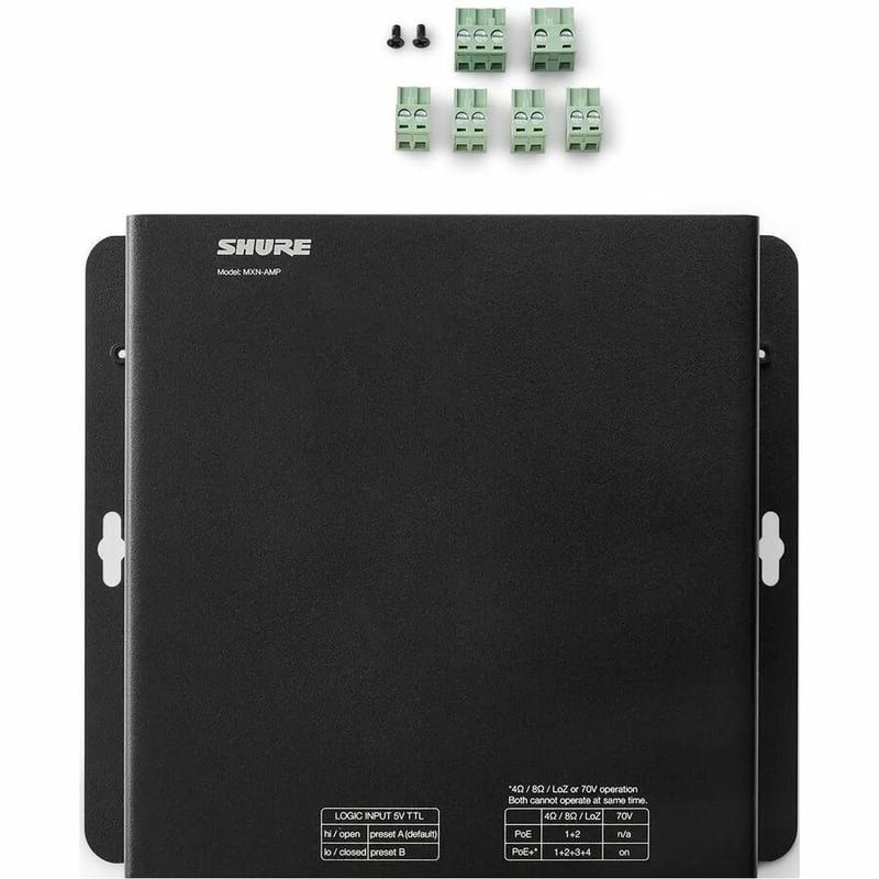 SHURE MICROFLEX MXN-AMP NETWORKED DANTE LOW IMP/70V POE+ - Thumbnail 2