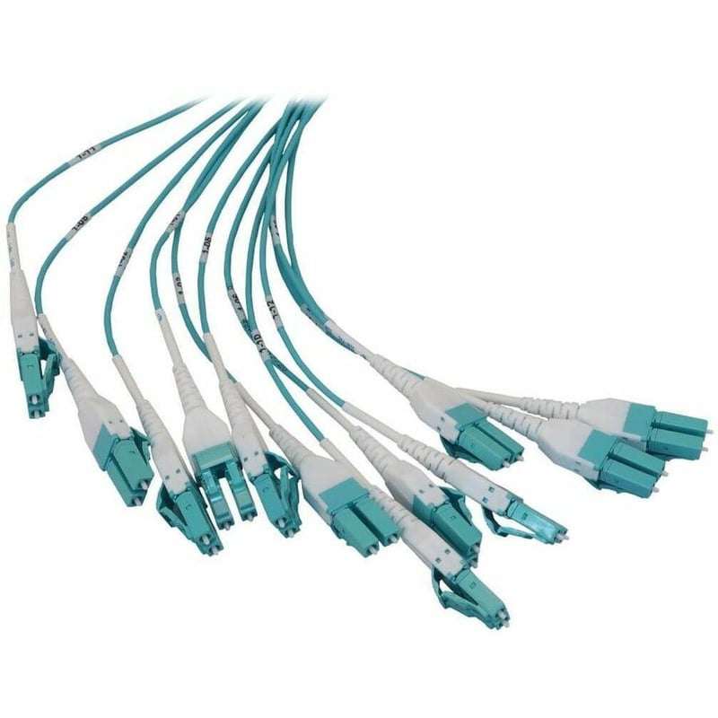 Eaton Tripp Lite Series Preloaded Fiber Panel, 1U - 2x (12x LC/LC Duplex M/M) 24F Trunk Cables, OM4 Multimode, 10 m (32.8 ft.)