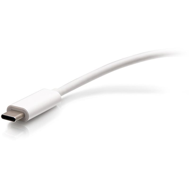 C2G USB C to HDMI, VGA, USB A & RJ45 Adapter - 4K 30Hz - White - Thumbnail 3
